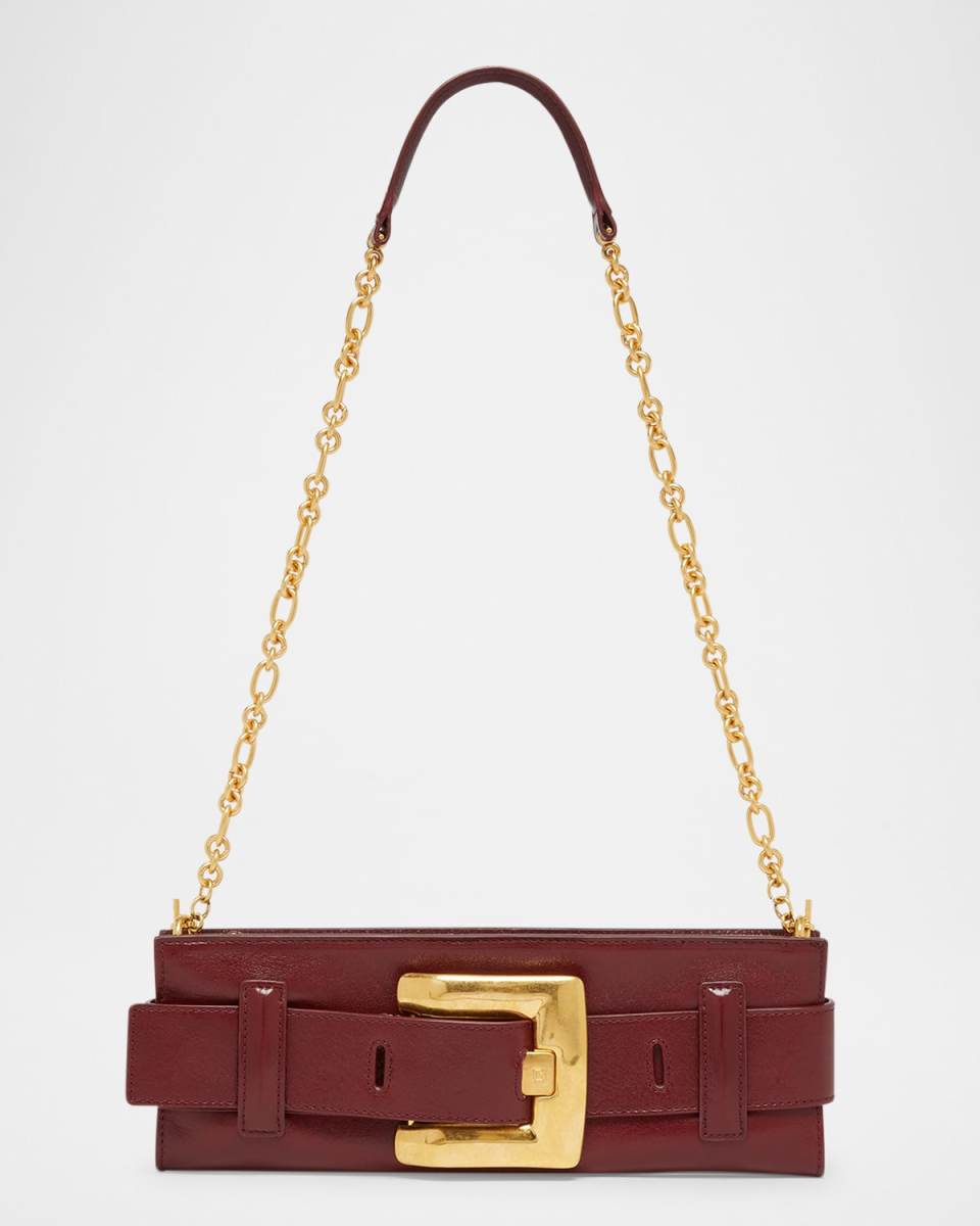 Anthem Belted Clutch Bag in Leather